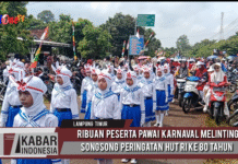 Ribuan Peserta Pawai Karnaval Melinting Songsong Peringatan HUT RI Ke 80 Tahun
