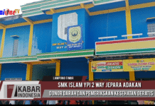 SMK Islam YPI 2 Way Jepara Adakan Donor Darah Dan Pemeriksaan Geratis