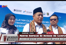 Mentri Koprasi RI Kunker Ke Lampung Resmikan Calon Pembangunan SPBUN Nelayan