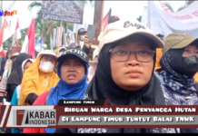 Ribuan Warga Desa Penyangga Hutan Di Lampung Timur Tuntut Balai TNWK